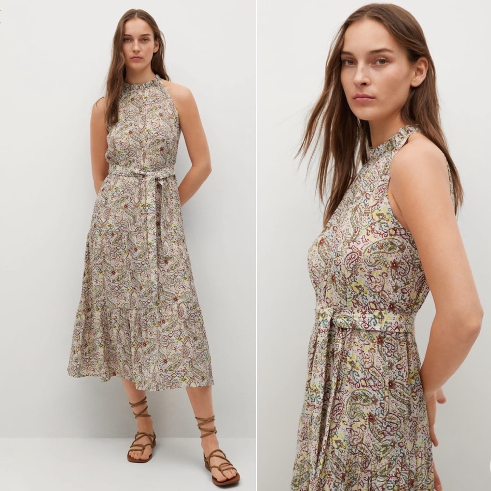 Mango Paisley print dress